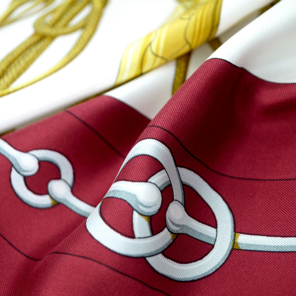 HERMES 大判カレ90スカーフ Cliquetis（赤系/カチカチ・剣） – Vintage