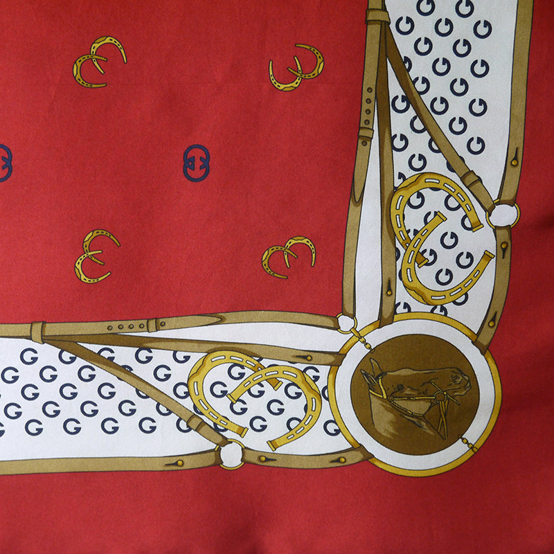 OLD Gucci 80sシルクスカーフ（赤/ホースシュー柄） – Vintage Shop Rococo