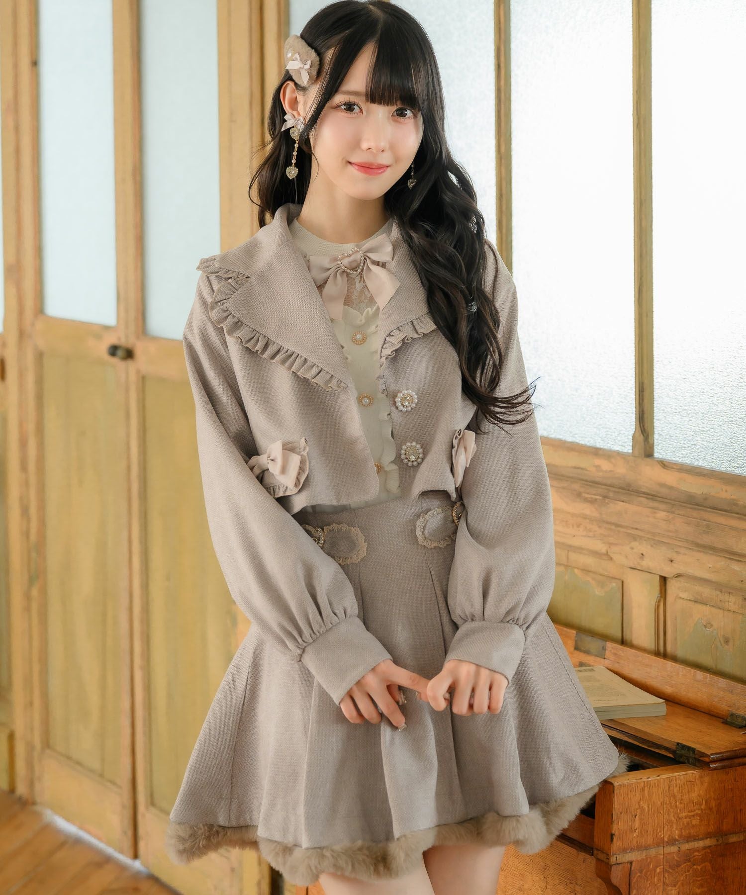 リボンポケットショートジャケット | Rlab store