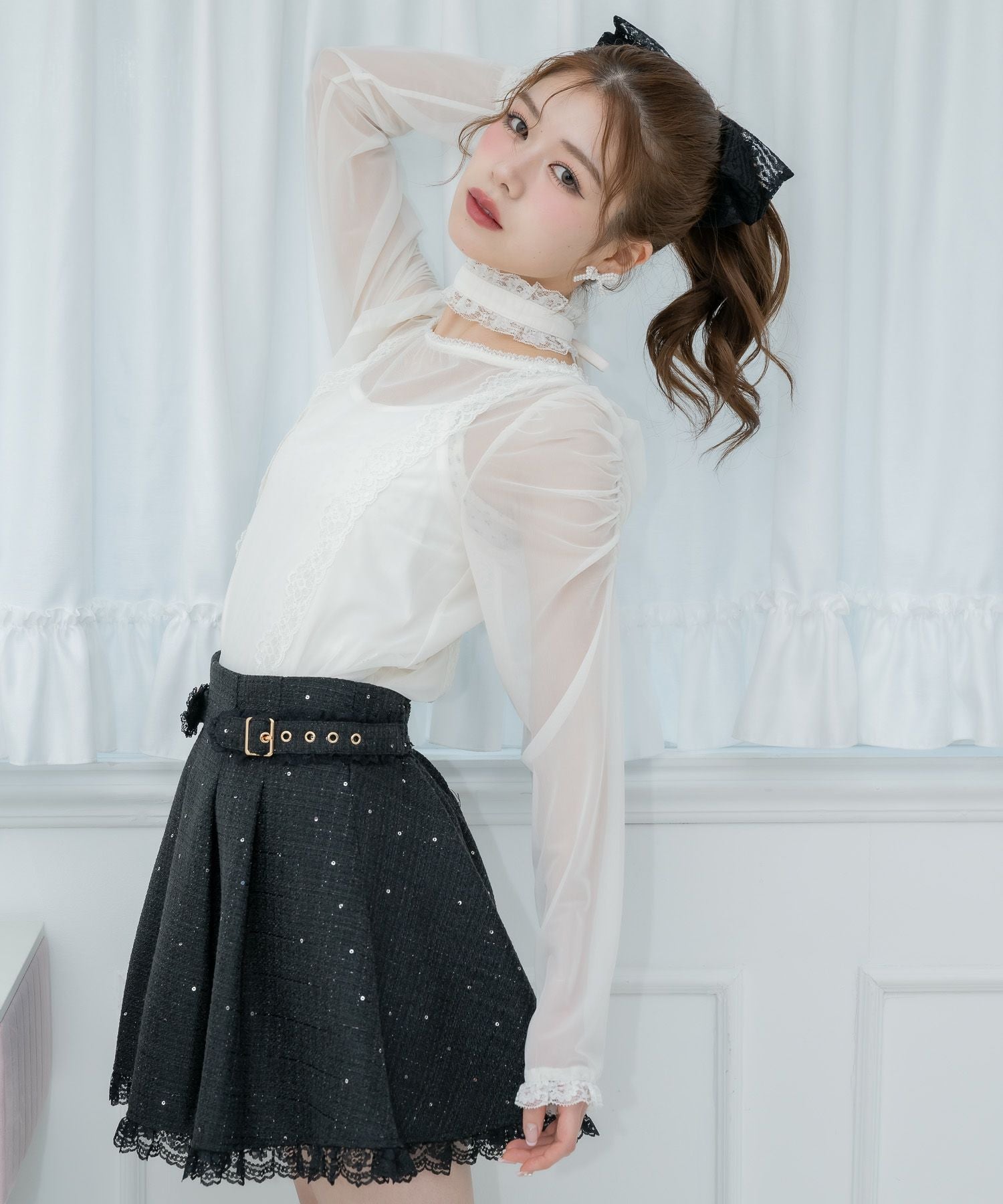 チョーカー付きシアートップス | Rlab store