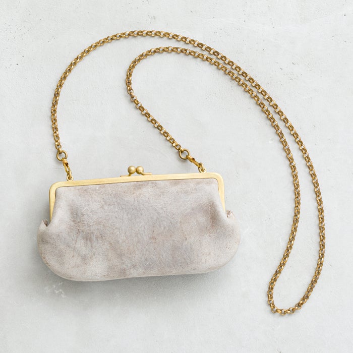 N25 レザーがま口ウォレット（クーズーストーン・大）