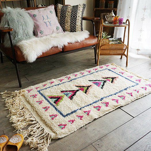 新作-モロッコ-ミニベニワレンラグ-No.20(62×108cm)