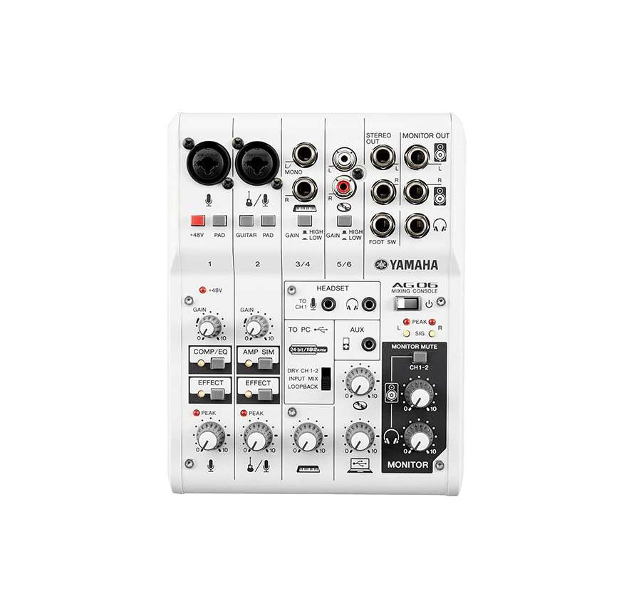 レンタル]YAMAHA AG06 ミキシングコンソール | ミキサー