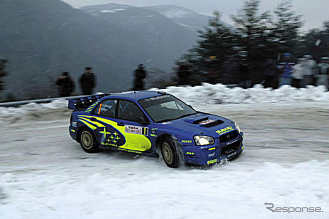 スバルWRC歴代 写真蔵】2003インプレッサWRカー 04モンテカルロ車 1枚