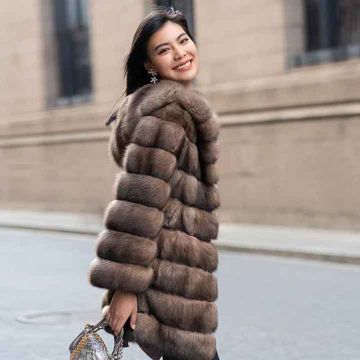 極美品☆MINK ミンク 本毛皮コート ブラウン 11 毛質艶やか・