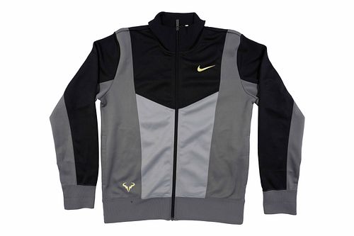 2010 Rafael Nadal U.S. Open Worn Nike Jacket Attributed to Trophy
