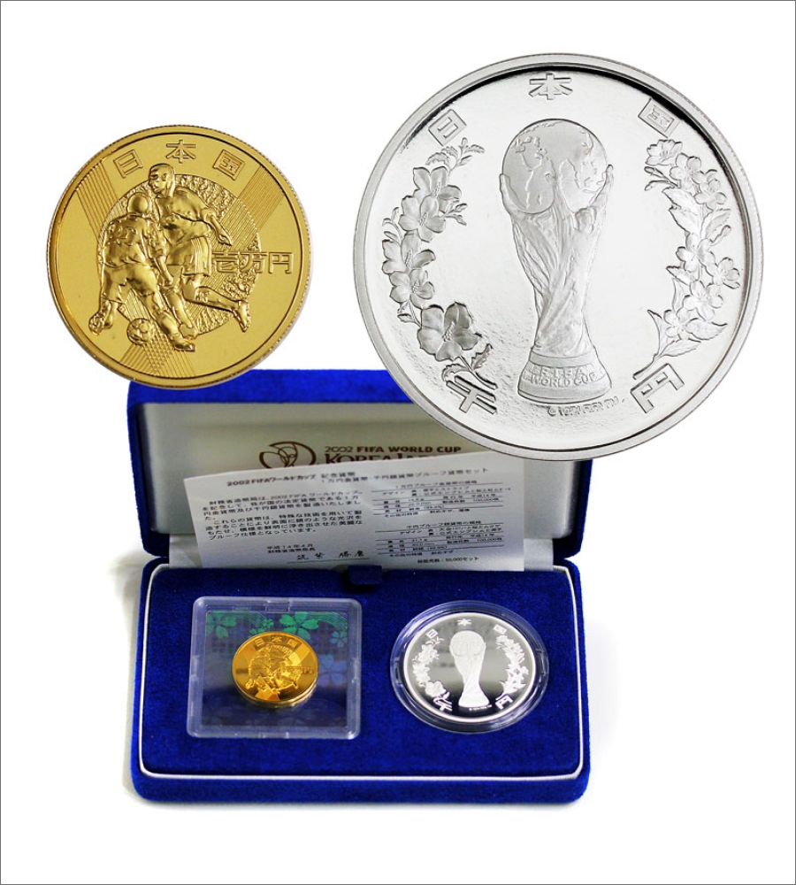 1985・86・88・89・95年・硬貨セット、2002年WC記念メダル 1985・86