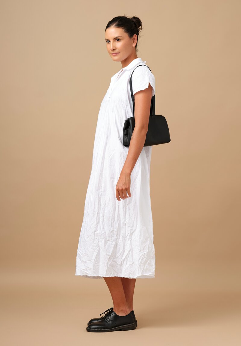 Daniela Gregis Washed Cotton Manichina Dress in Optical White