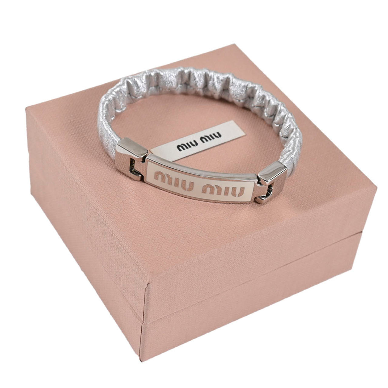 ミュウミュウ MIUMIU ブレスレット 5IB425 2F32 01 ARGENTO シルバー