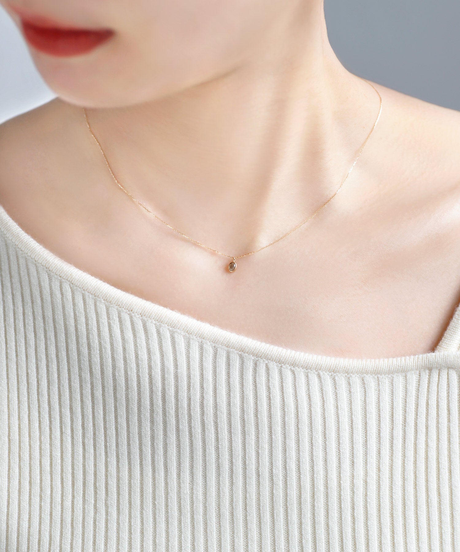 ANEMONE】【ギフトボックス付】天然石ネックレス[K10]｜アネモネ