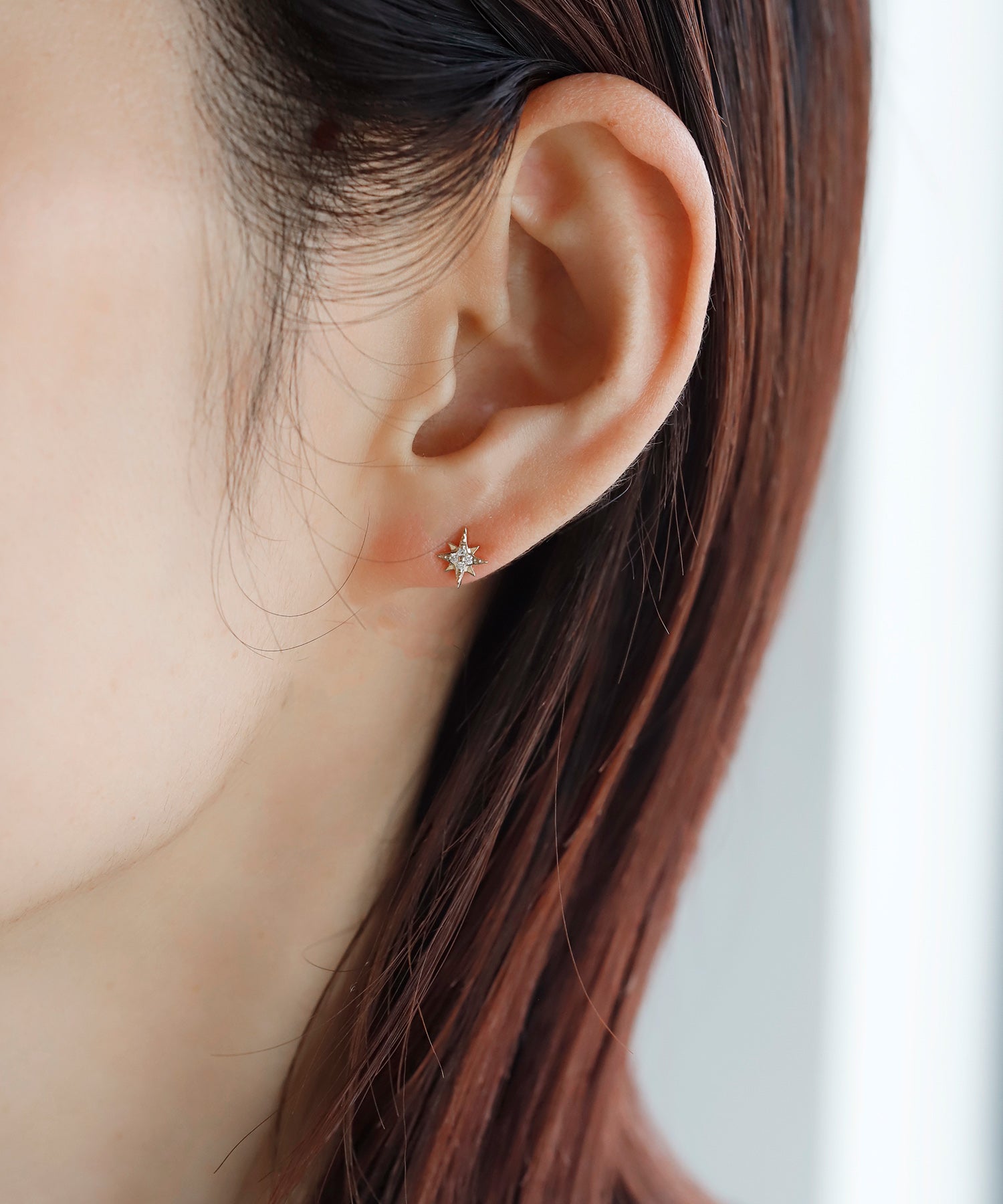 SIENAROSE】スターモチーフダイヤピアス｜アネモネ・シエナロゼ