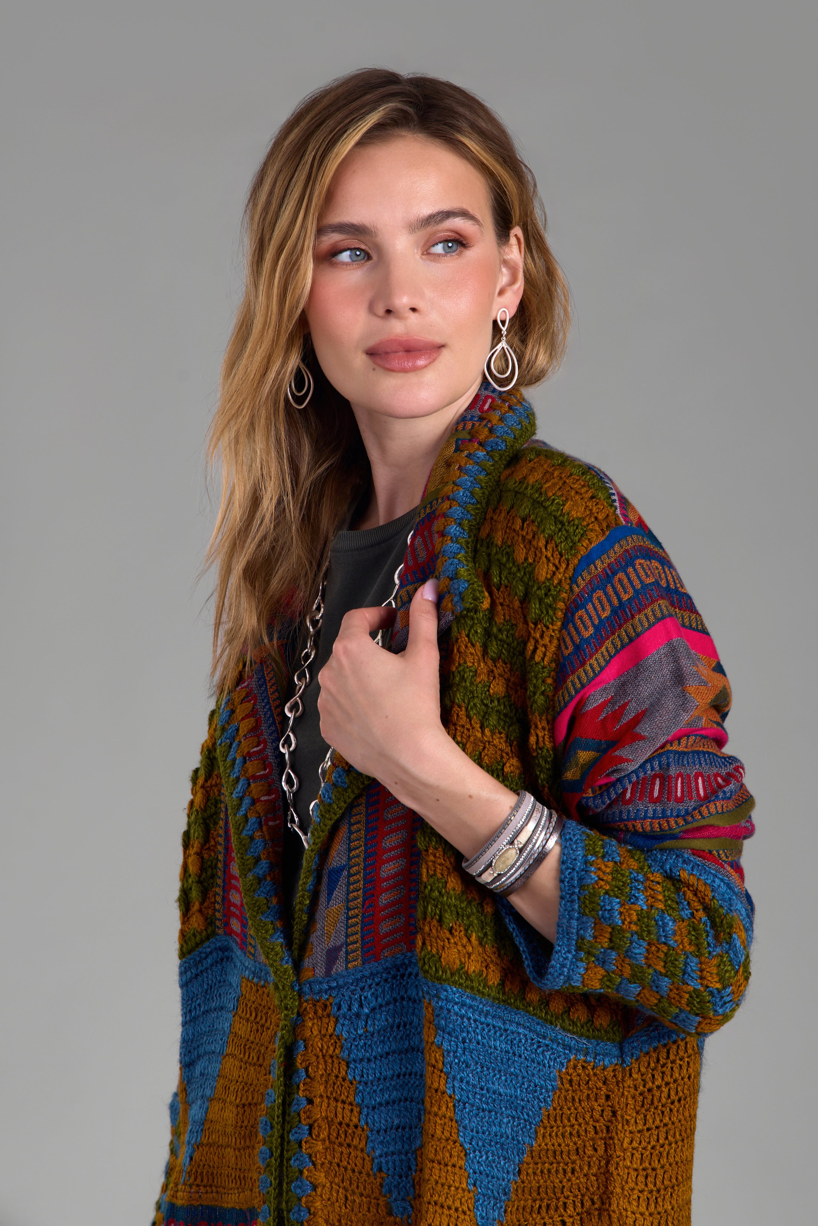 Crochet Woven Aztec Kimono – SAACHI