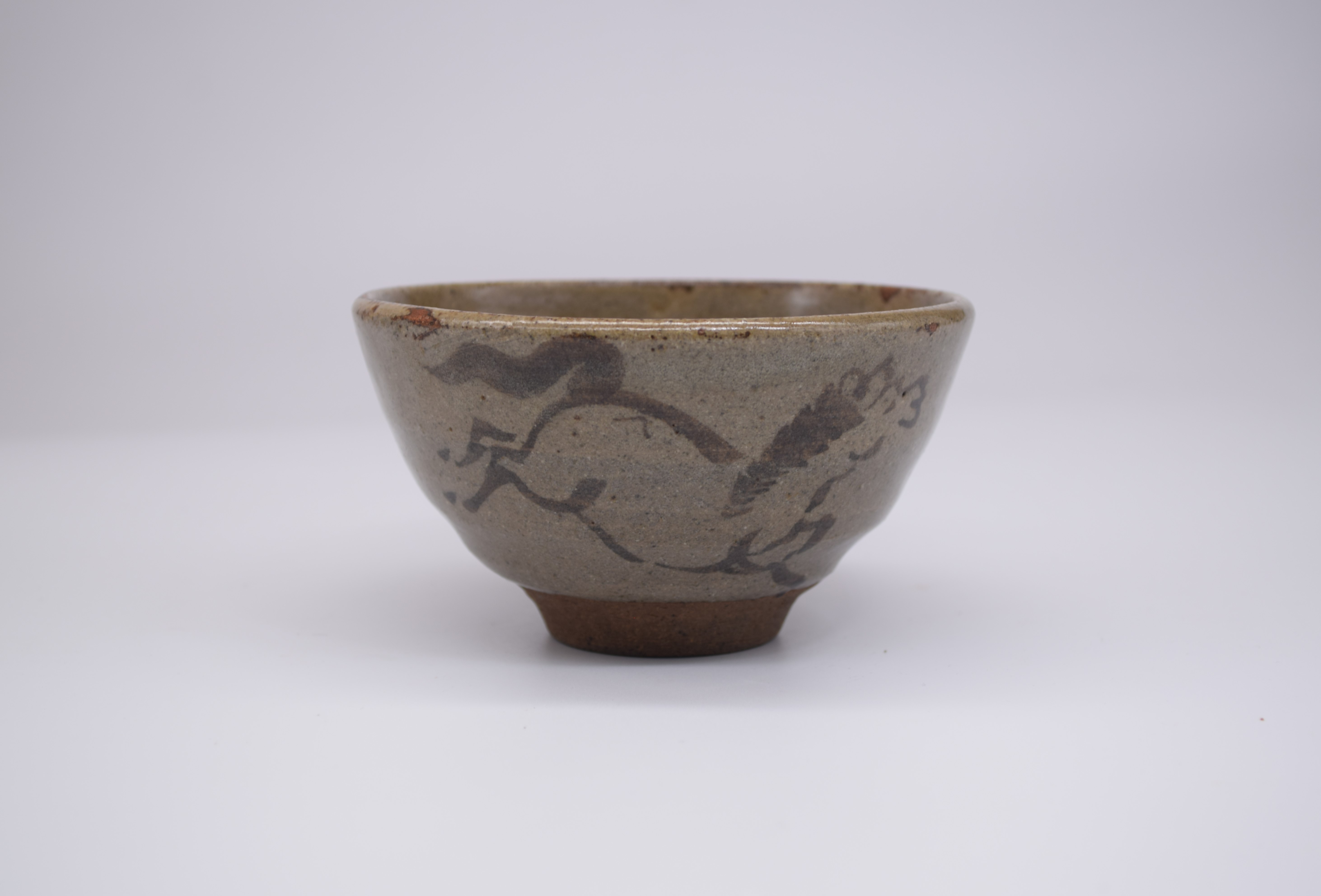 相馬焼馬の絵茶碗 田代法橋作 鵬雲斎書付