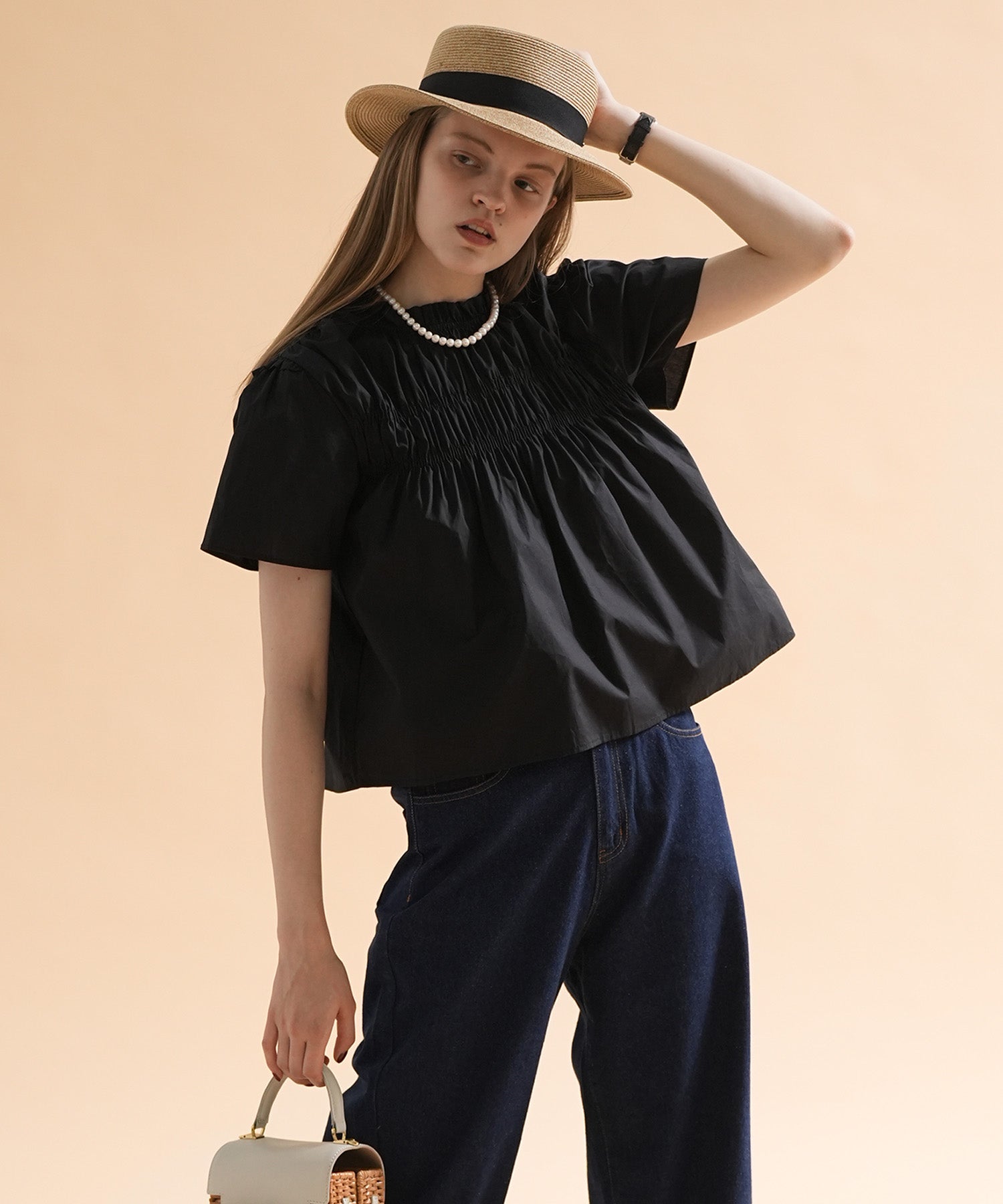 ギャザーフレアブラウス – sara&cake