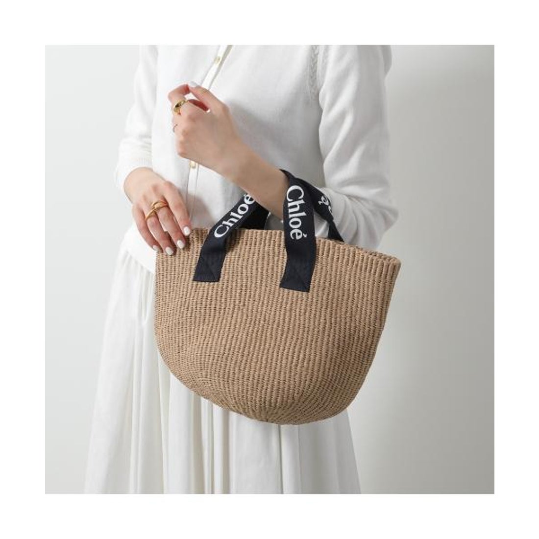 クロエ Chloe Chloe KIDS かごバッグ C20427 ハンドバッグ （859/NAVY