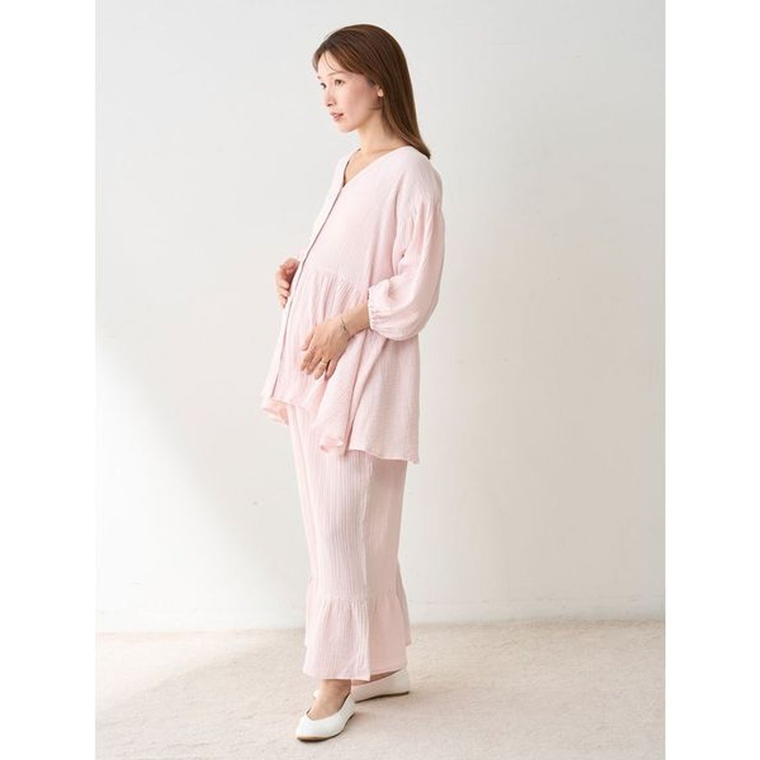 ジェラートピケ gelato pique マタニティガーゼプルオーバー （CGRY