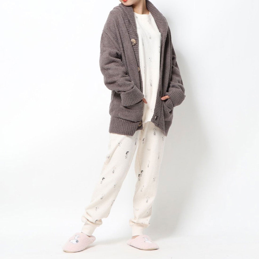 ジェラートピケ gelato pique 【PEANUTS】ベビモコジャガードユニ