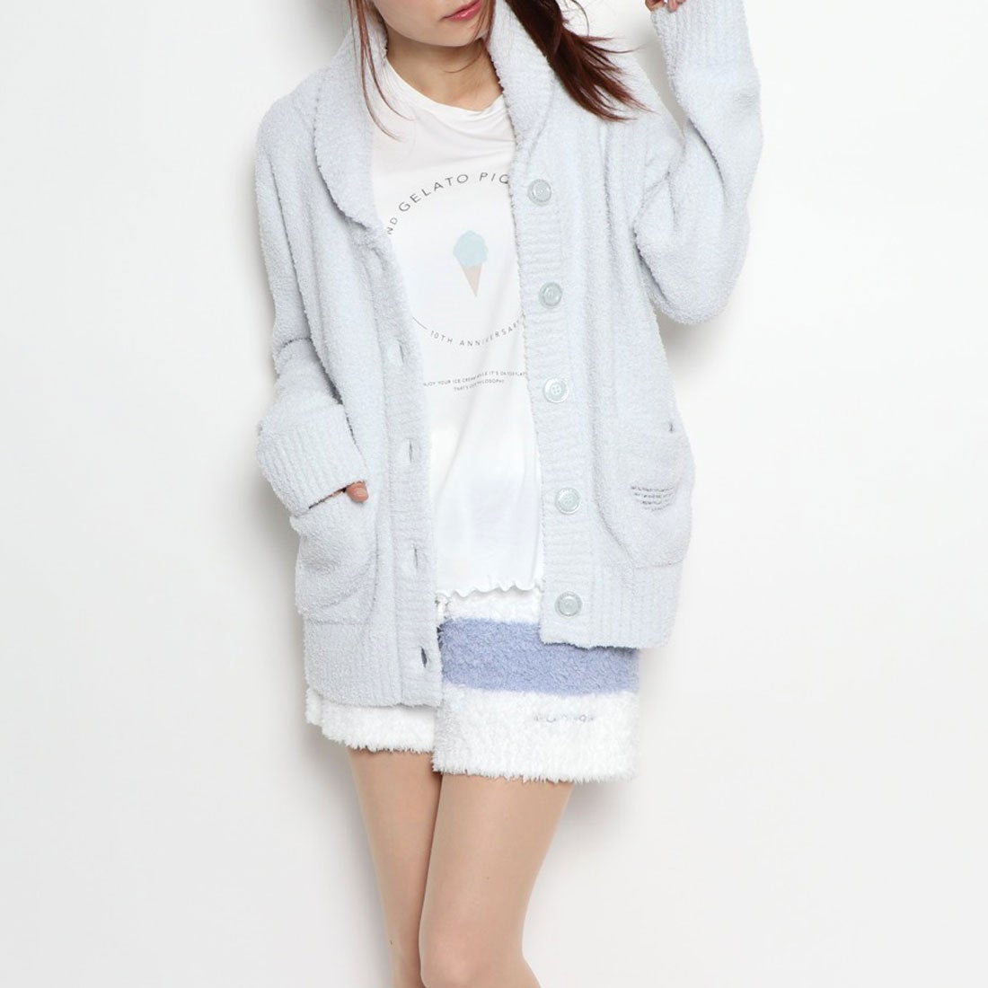 ジェラートピケ gelato pique 【10th】アイスJQDショールカーディガン