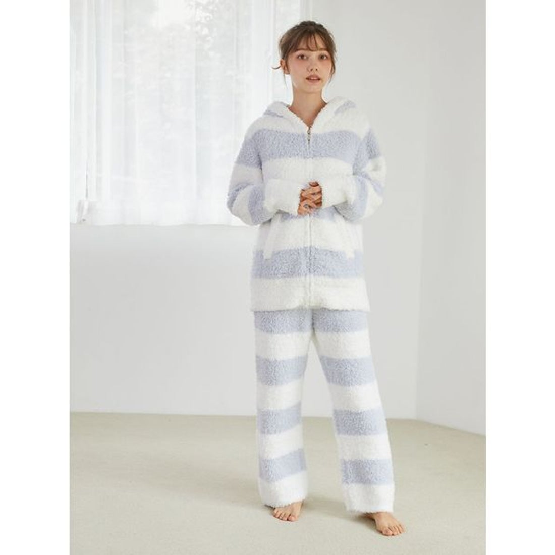 ジェラートピケ gelato pique ジェラート2ボーダーロングパンツ （CGRY