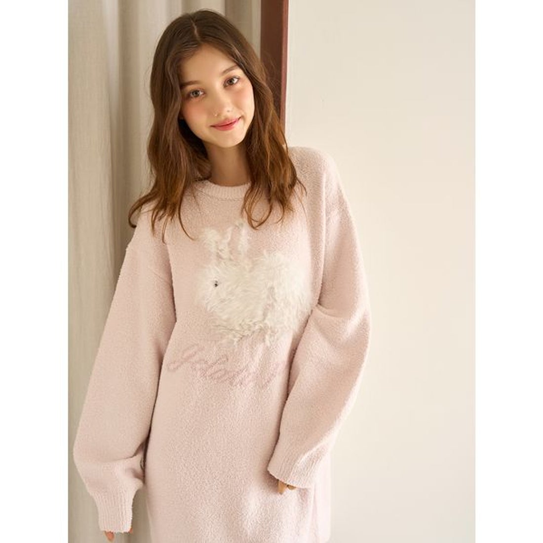 ジェラートピケ gelato pique ベビモコラビットジャガードワンピース