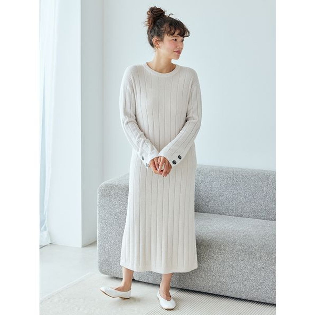 ジェラートピケ gelato pique ホットスムーズィーワイドリブワンピース