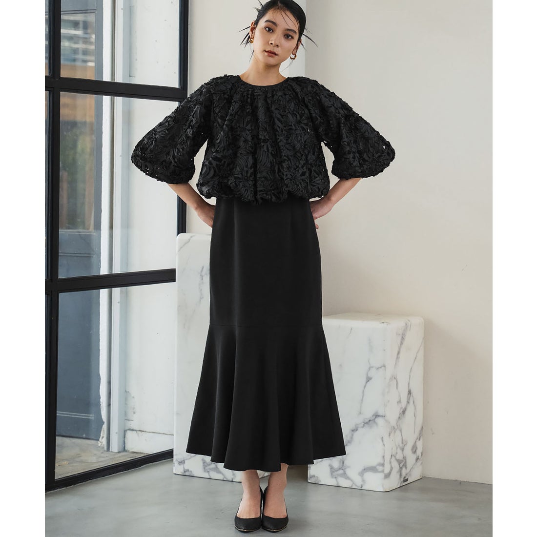 ガール GIRL コード刺繍バルーンボレロ マーメイド ドレス セット 結婚