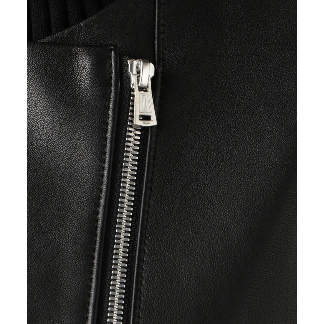 デ・プレ DES PRÉS ラムレザー ノーカラージャケット （15 グレー