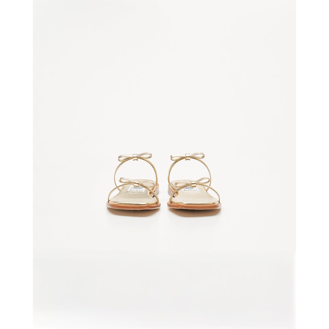 フラット ダブルストラップ サンダル （ゴールド マイラー） -Emma