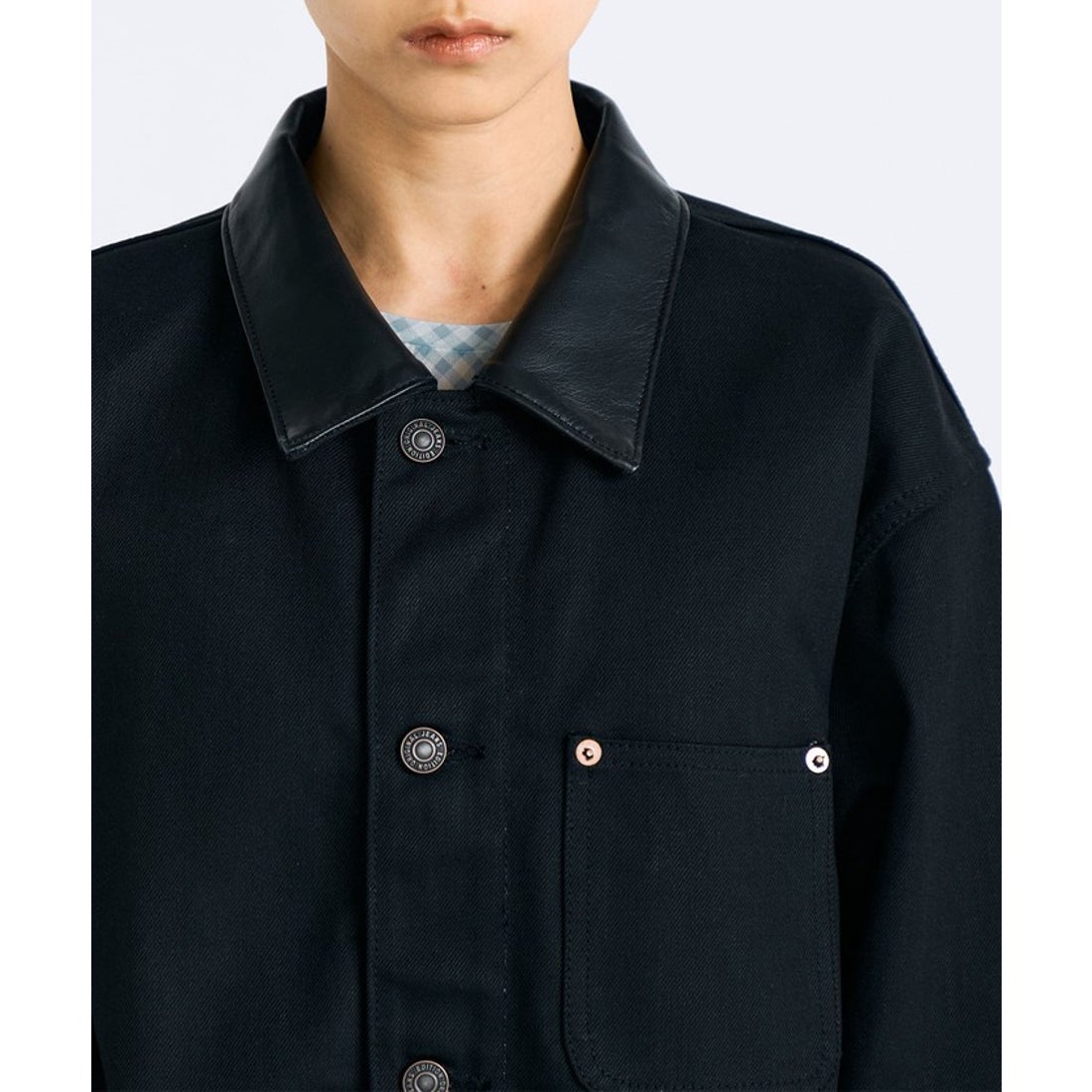 エディション Edition カットオフ ブラックデニム カバーオール （19