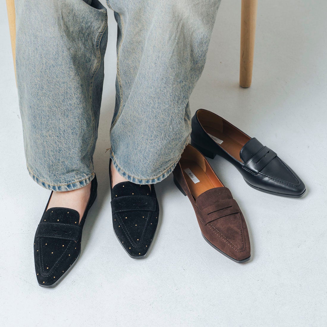 EVOL/イーボル】 【柔らかい・22.0-25.0サイズ展開】コインローファー