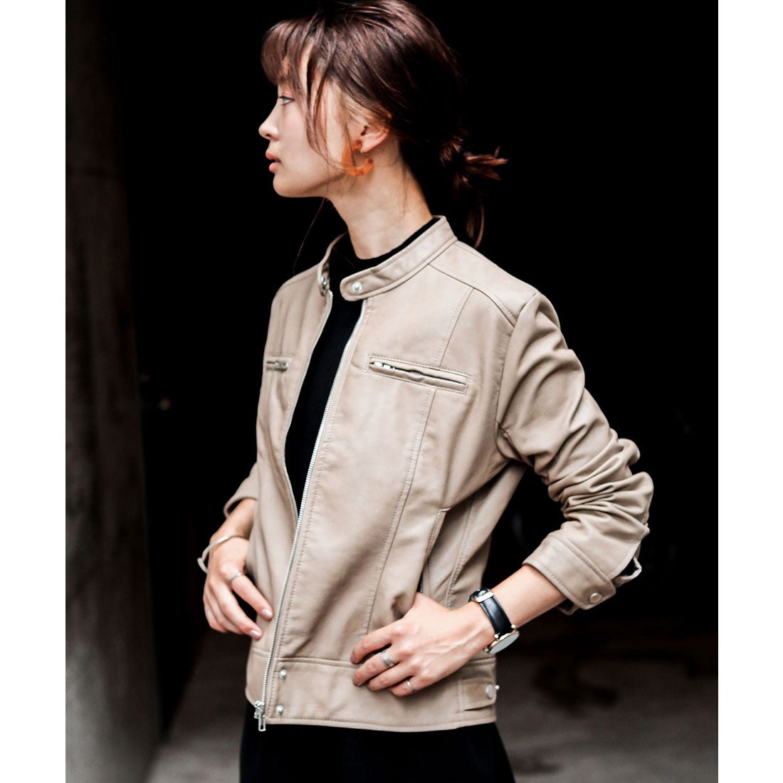 ファッションレター Fashion Letter フェイクシングルライダース