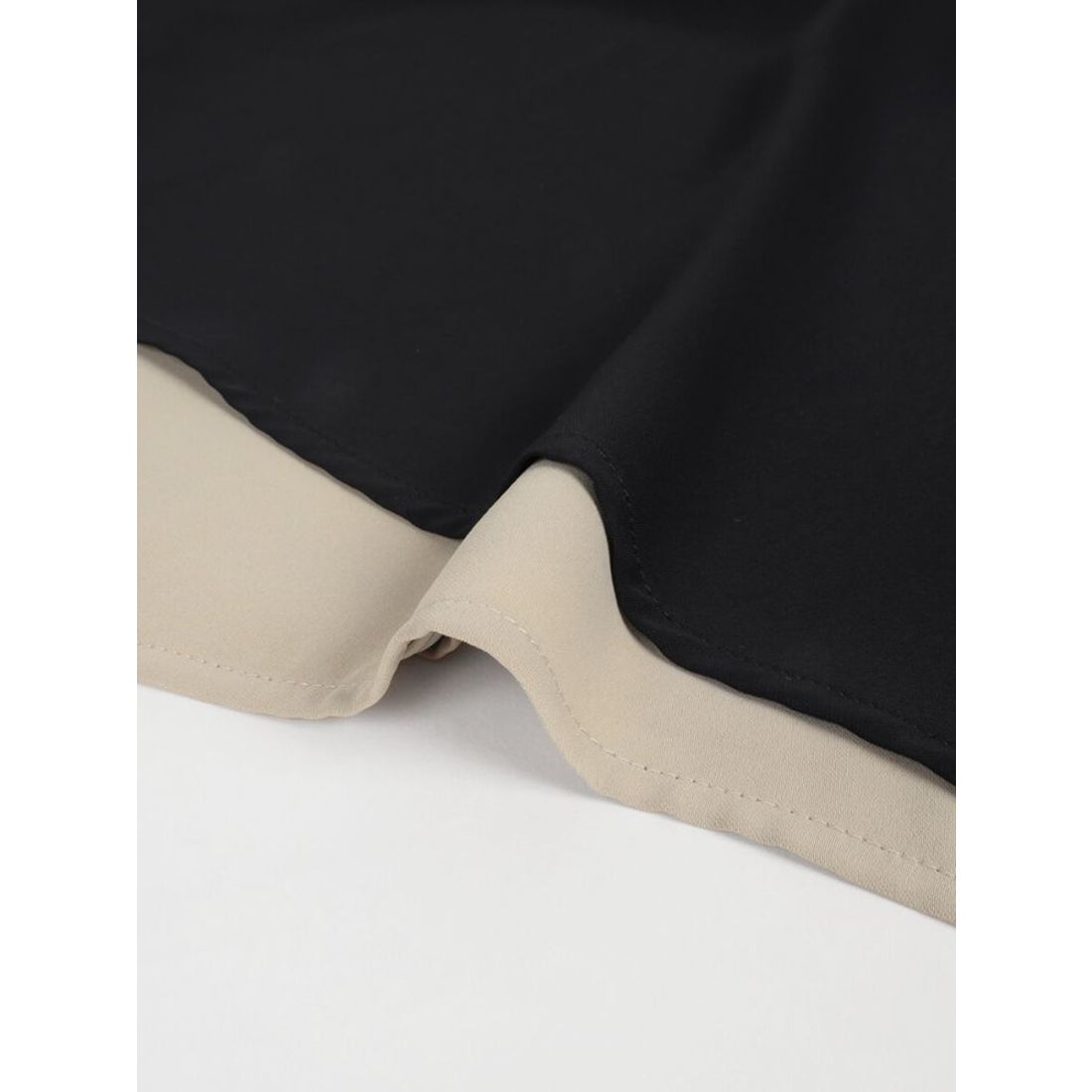 フェンネル FENNEL バイカラーインパンツワンピース （ブラック） -靴