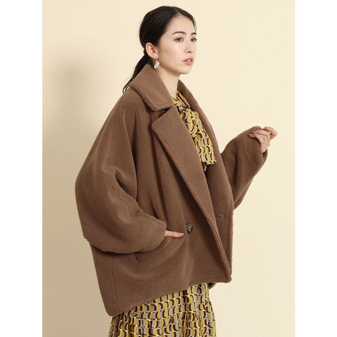 フェンネル FENNEL ボリュームボアアウター （モカ） -ファッション