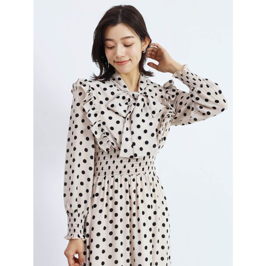 フェンネル FENNEL ドットフレアワンピース （ブラック