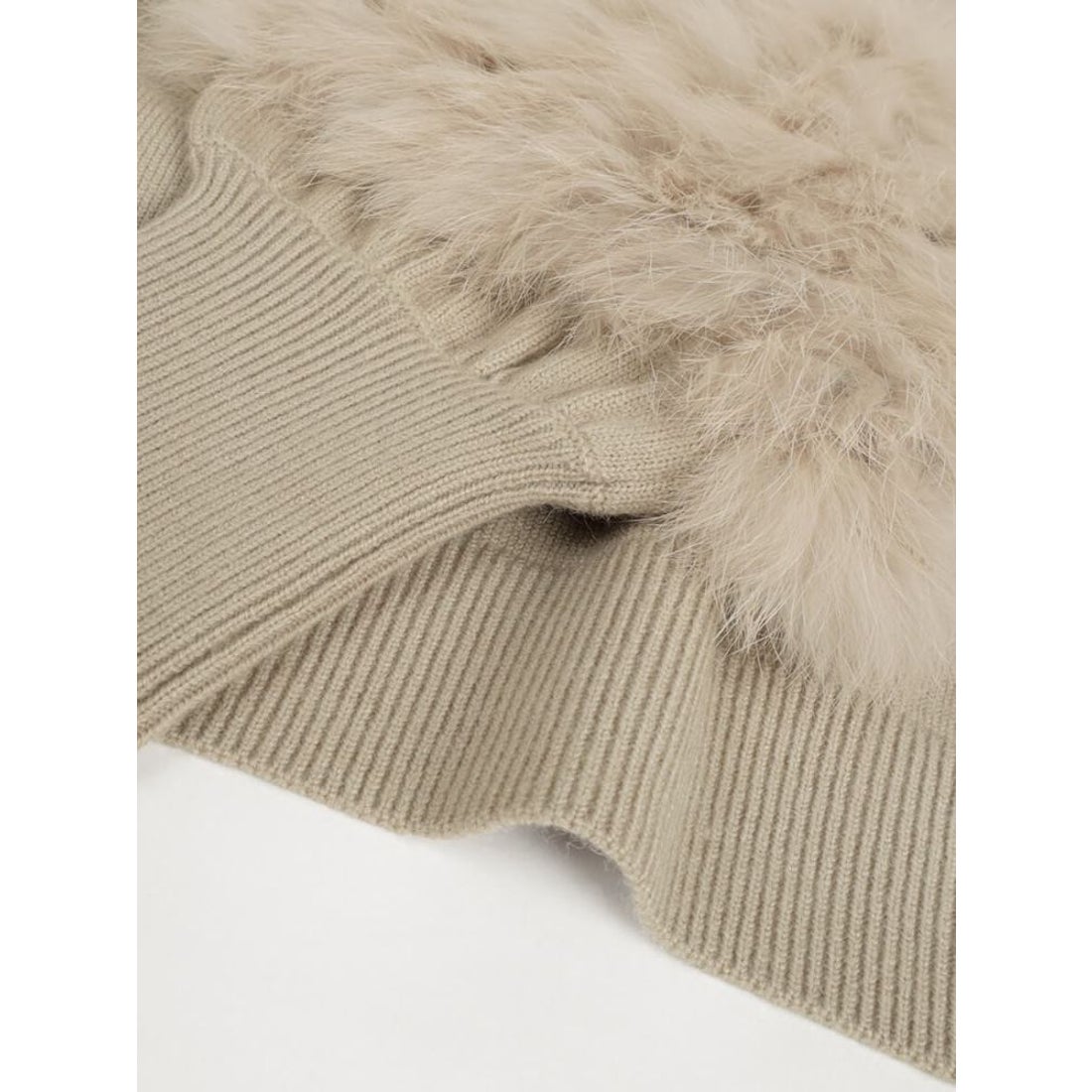 フェンネル FENNEL ラビットファースリーブ2wayニット （グレージュ