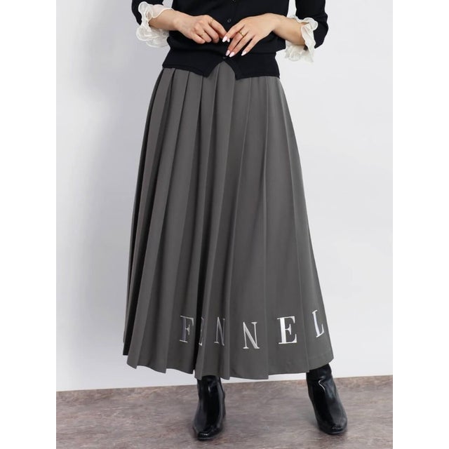 クラネ CLANE WIDE PLEATS LONG SKIRT （GRAY） - ファッション通販