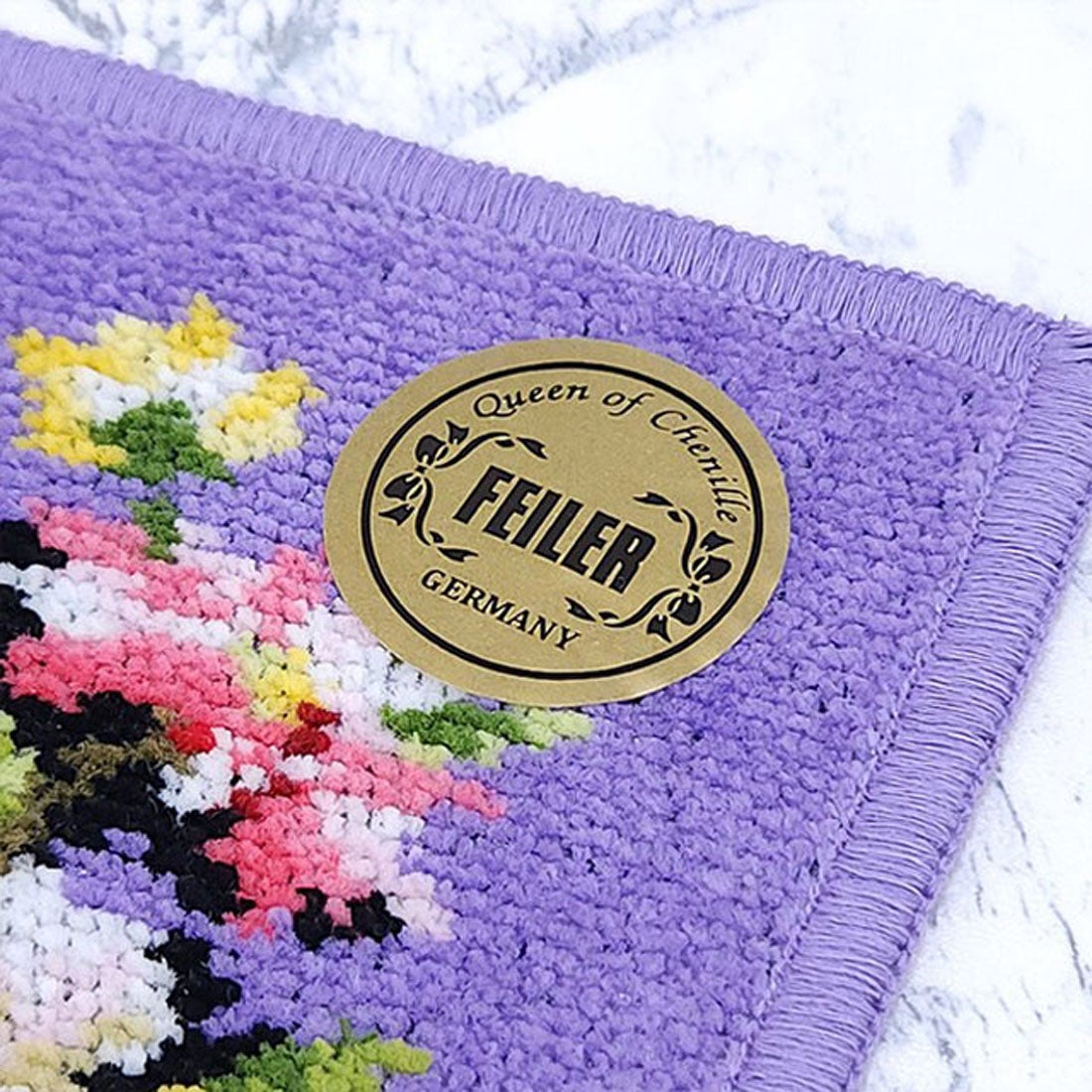 フェイラー FEILER FEILER フェイラー ハンカチ タオル 花柄 パープル