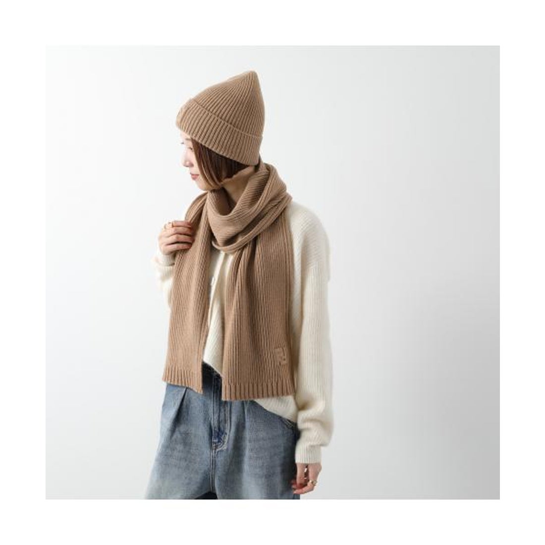 フェンディ FENDI FENDI マフラー FXT117 ASG2 リブ FFロゴ （F15W8