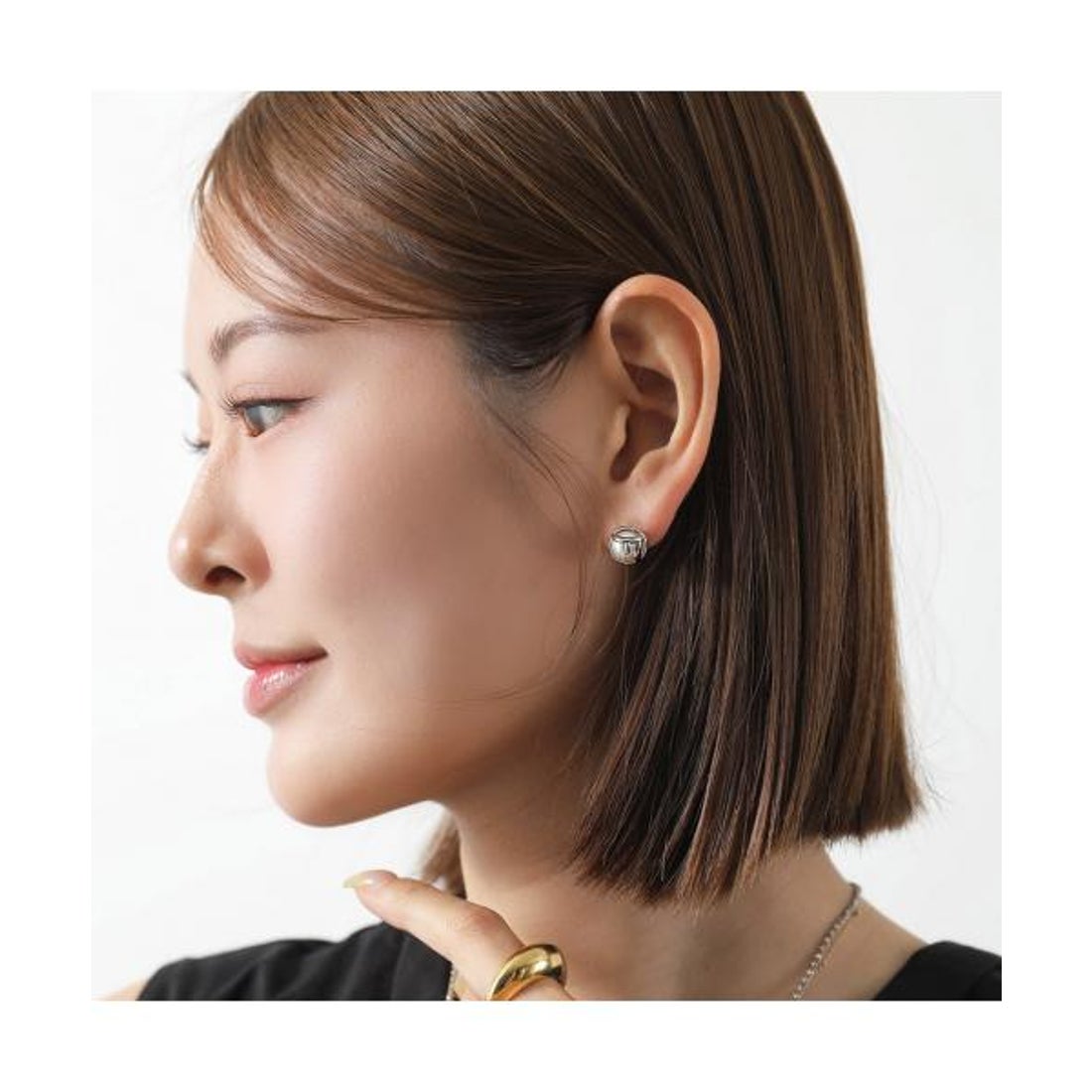 フェンディ FENDI FENDI ピアス エフイズ 8AK796 A5TO パール メタル