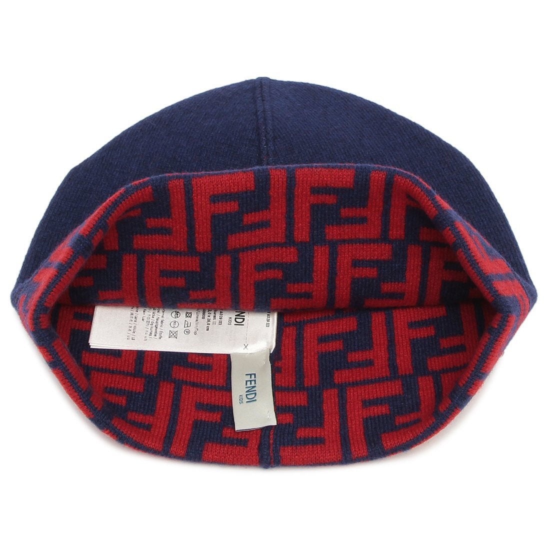 フェンディ FENDI ニット帽 ビーニー レディース ガールズ FF柄 ズッカ