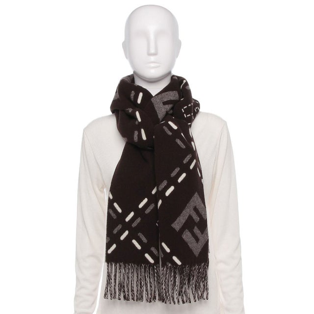 フェンディ FENDI FENDI マフラー FXT117 ASG2 リブ FFロゴ （F15W8