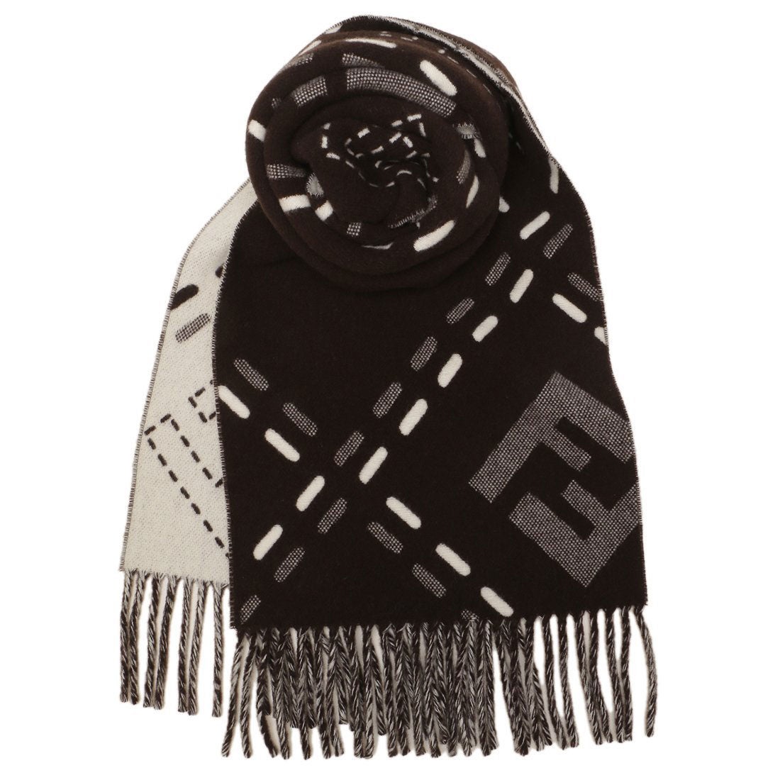 フェンディ FENDI マフラー FFロゴ ブラウン レディース FENDI FXT462