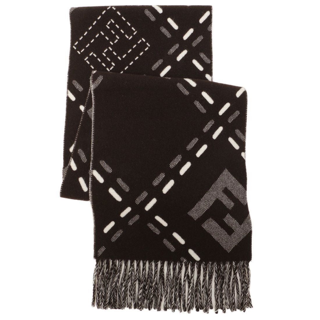 フェンディ FENDI マフラー FFロゴ ブラウン レディース FENDI FXT462