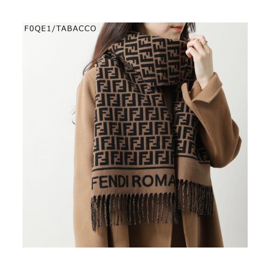 フェンディ FENDI FENDI マフラー 30×190 FXT113 AQCW カシミヤ ウール