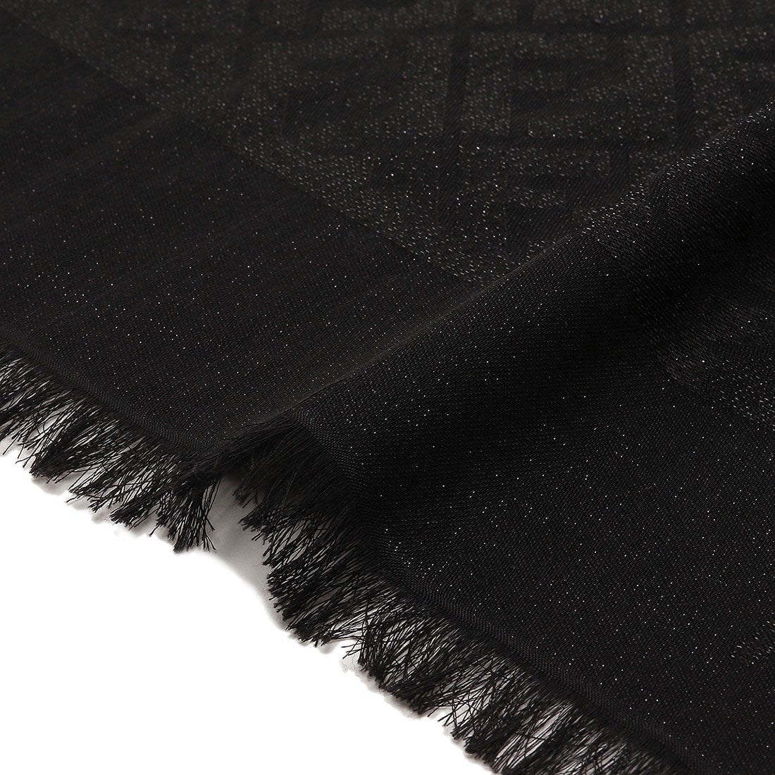 フェンディ FENDI ストール マフラー FFロゴ ブラック レディース