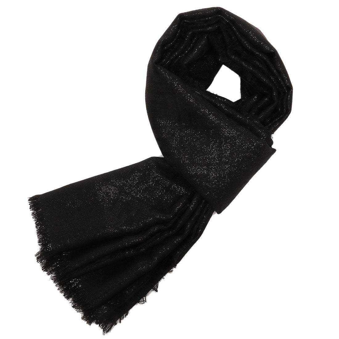 フェンディ FENDI ストール マフラー FFロゴ ブラック レディース