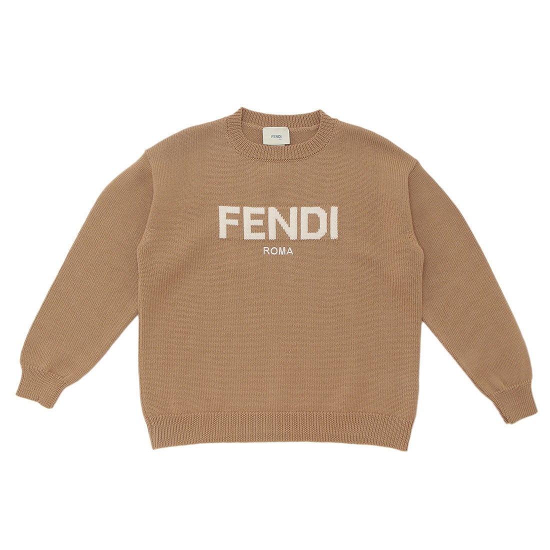 フェンディ FENDI 子供服 ニット セーター ブラウン ホワイト キッズ