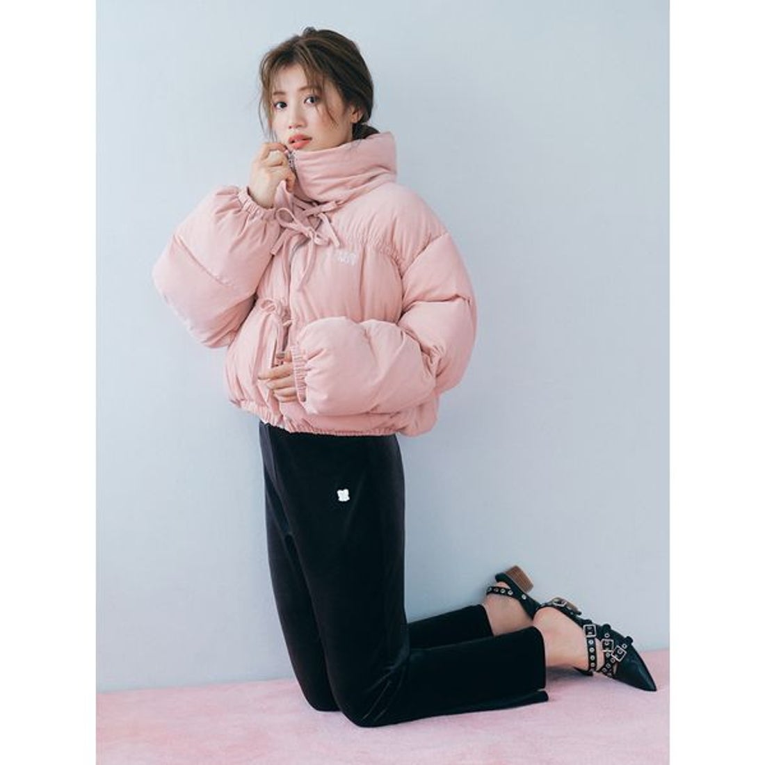 ファーファー FURFUR リボンショートパディングジャケット （BLK