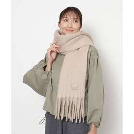 FURLA 【WEB限定 インド製】本革ネーム付き ウール混シャギーマフラー