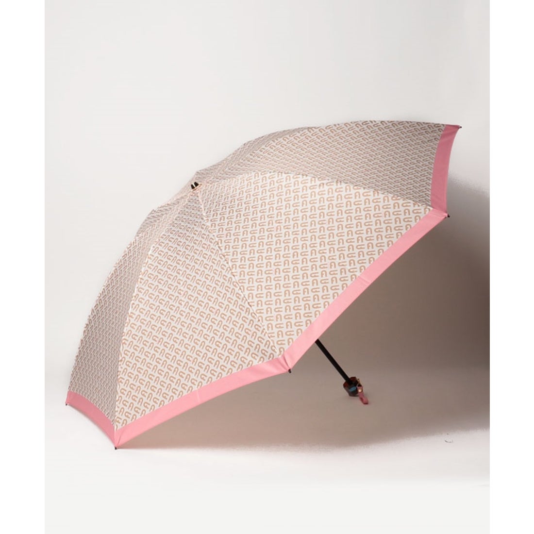 折りたたみ傘 FURLA モノグラム （ベージュ） - ファッション通販
